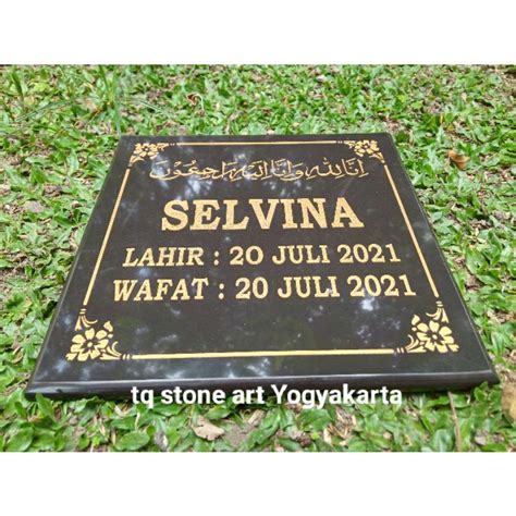 Jual Papan Nama Nisan Kijing Makam Hasil Permanen Bahan Granito Tille