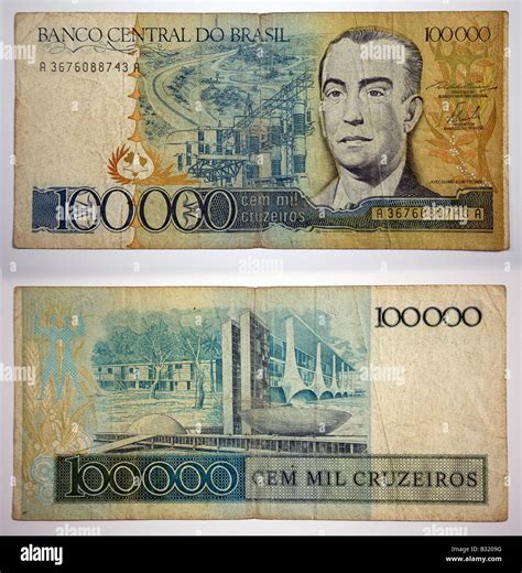 Brazilian Currency 100000 Banco Central Do Brasil Stock Photo, Royalty ...