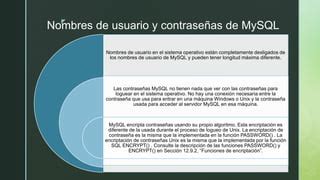 Gesti N De La Cuenta De Usuario Mysql Pdf Descarga Gratuita