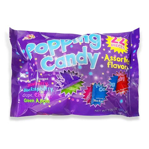 Alberts Popping Candy Assorted Flavor 22 Count 776 Oz Bag All City