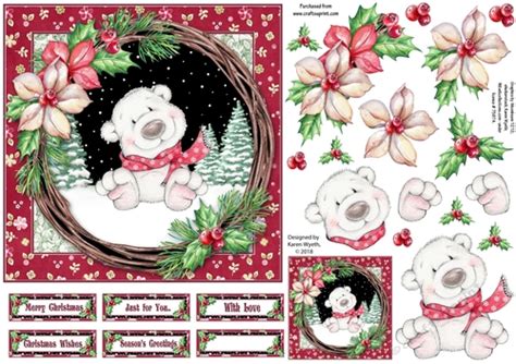 Holly Berry Christmas Mr Polar Bear Cup925425 1056 Craftsuprint