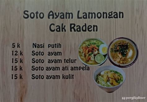 Selalu Diperbarui Menu Soto Ayam Lamongan Cak Raden Sukolilo Surabaya