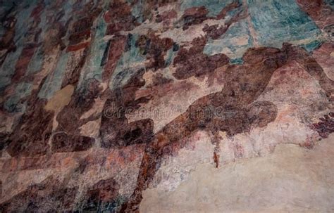 Murales Antiguos En El Templo De Pinturas De Bonampak México Foto