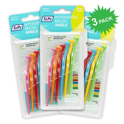 Tepe Angle Interdental Brushes Mixed 04mm 08mm Oral Health Guru