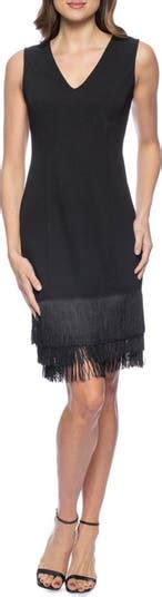 Marina V Neck Fringe Sheath Dress Nordstromrack