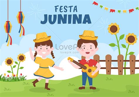 Festa Junina O Sao Joao Ilustración De Celebración PSD ilustraciones