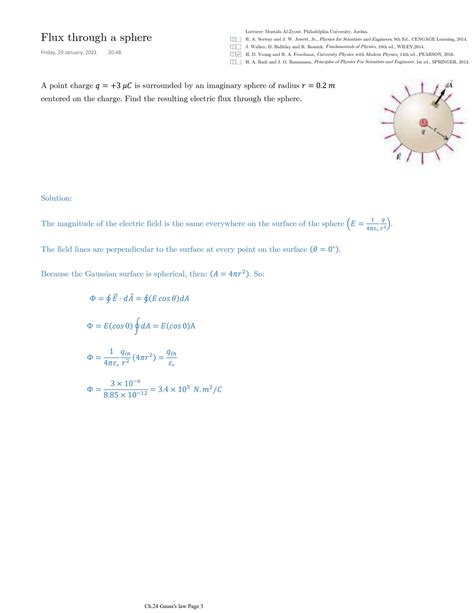 SOLUTION: Ch 24 gauss s law examples onenote - Studypool