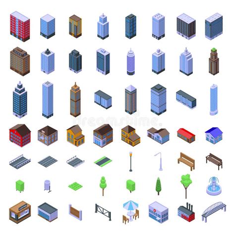 Future City Isometric Icons Set Stock Illustrations – 215 Future City