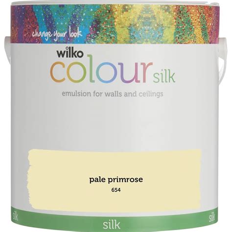 Wilko Pale Primrose Silk Emulsion Paint L Wilko