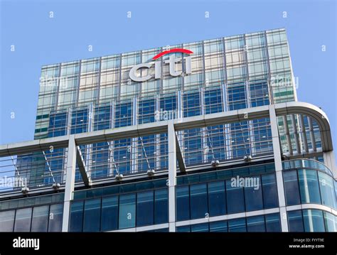 Logo Or Sign For Citi Or Citibank In Canary Wharf Stock Photo Alamy