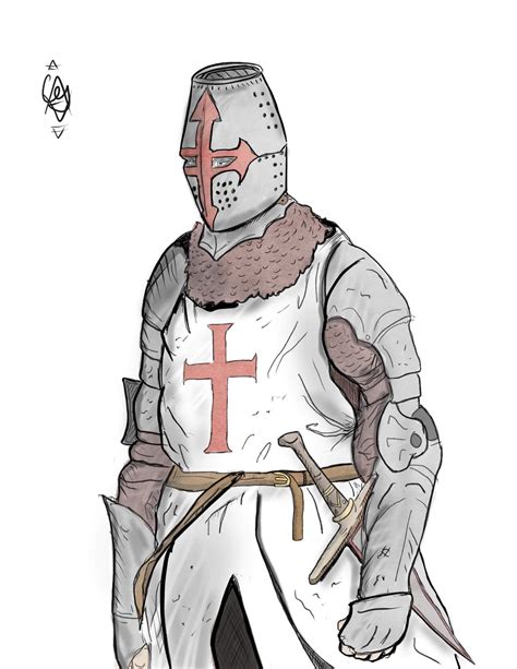 Knight Templar drawing I did. : r/freemasonry