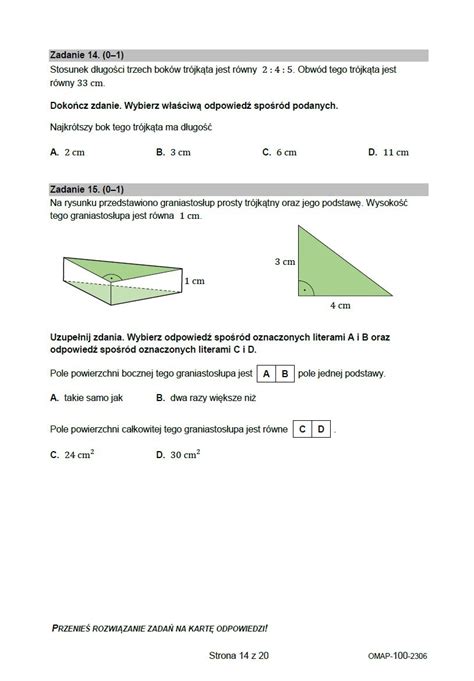 Egzamin Smoklasisty Matematyka W Terminie Dodatkowym Arkusz Cke