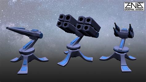 Game Ready Scifi Turrets Triple Pack Tower Defence And Mobile Free Vr