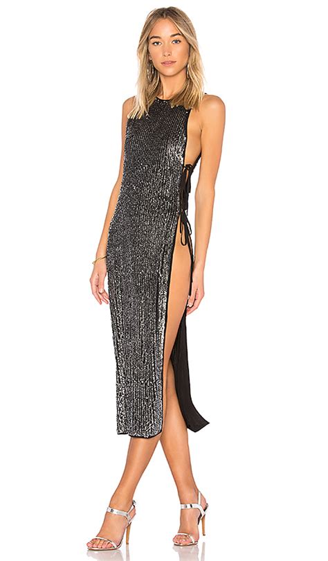 H Ours X Revolve Ruby Maxi In Black Modesens