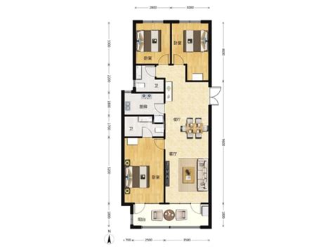 【万滨天锦石家庄万滨天锦楼盘】三居室户型图房型图 石家庄贝壳新房