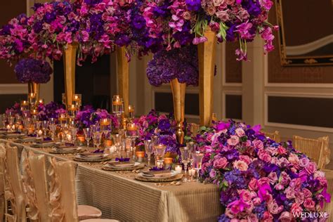 Karen Tran Master Floral Class Purple And Gold Wedding Themes Pink