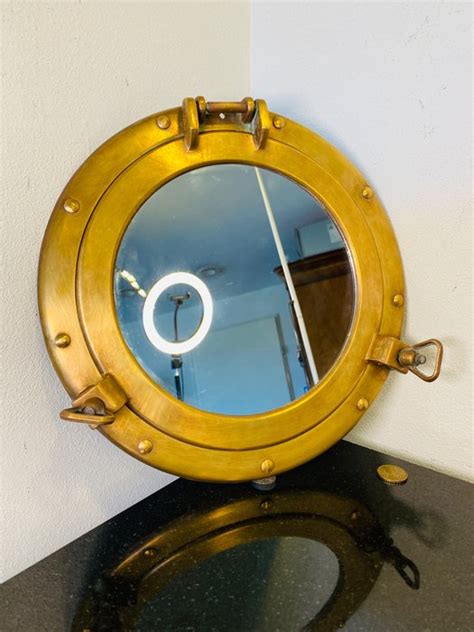 Prachtige Messing Patrijspoort Porthole Met Spiegel Catawiki