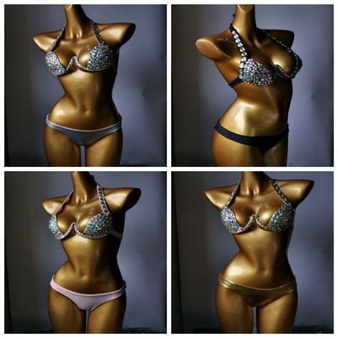 Steel Tray Hard Cup Bikini Diamond Bikini Crystal Bikini Sewn Diamond Bikini Nightclub Uniform