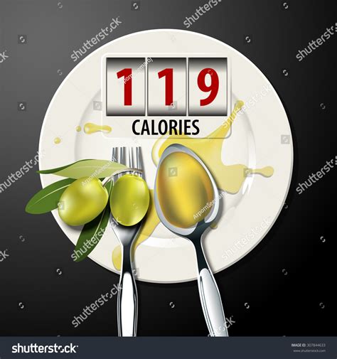 Vector Calories One Tablespoon Olive Oil Stock Vector (Royalty Free