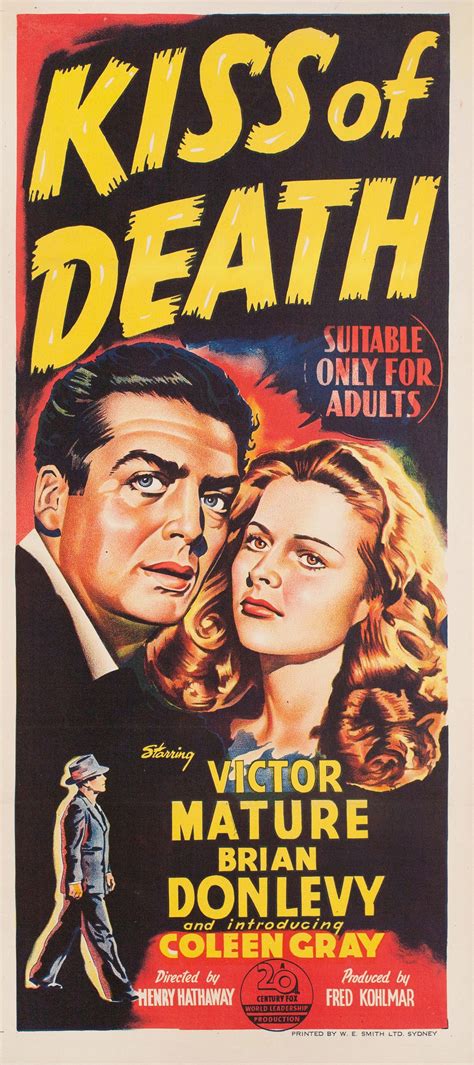 Kiss of Death R1950s Australian Daybill Poster - Posteritati Movie ...