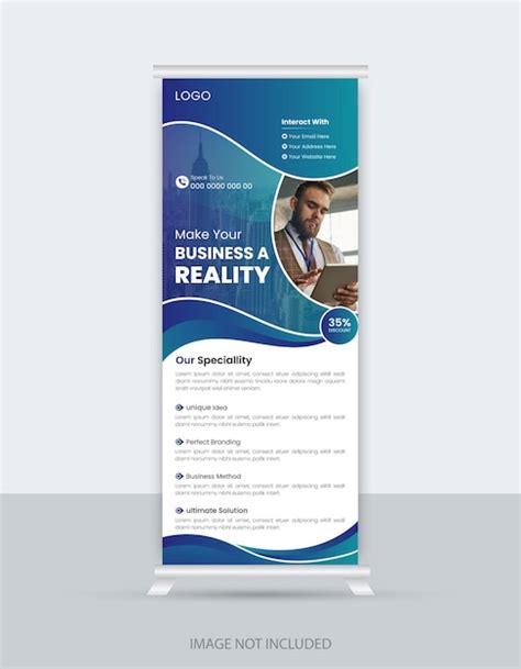 Premium Vector Modern Corporate Rollup Banner Design