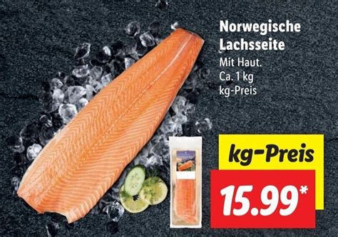 Norwegische Lachsseite 1 Kg Angebot Bei Lidl