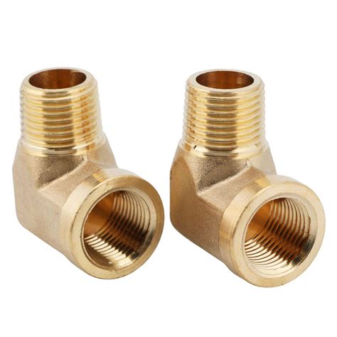 Us Solid 2pcs 150psi Brass Pipe Fittings 90 Degree Barstock Street Elbows Npt Male Npt