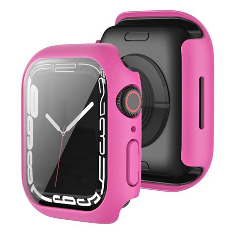 2 In 1 Hard Frame Fuchsia Tempered Glass Apple Watch 42mm The IStore Gr