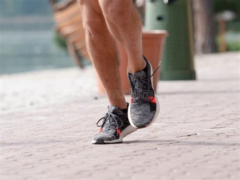 Naked Male Legs In Sports Running Sneakers Run Stock Image Image Of Health Effort 198627507