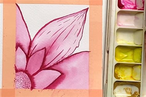 Monochromatic Watercolor Flower Tutorial A Lesson On Hue