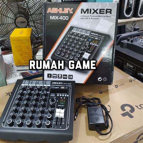 Jual MIXER AUDIO ASHLEY MIX 400 MIXER ASHLEY MIX400 4 CHANNEL ORIGINAL