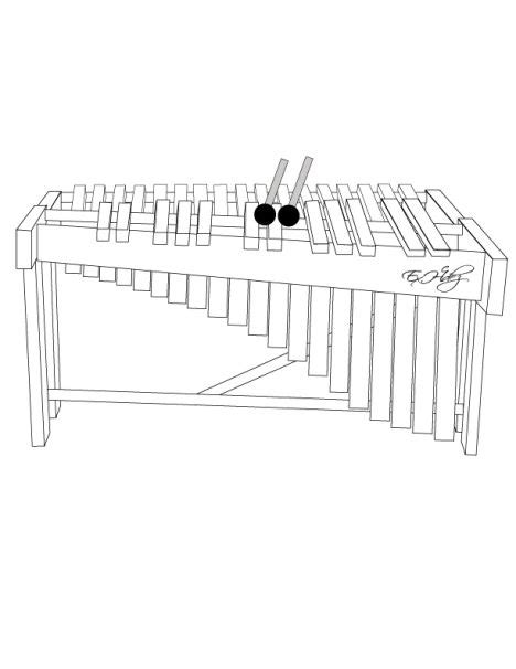 Marimba Bn Simbolos Patrios Dibujos Dibujos De Instrumentos Musicales