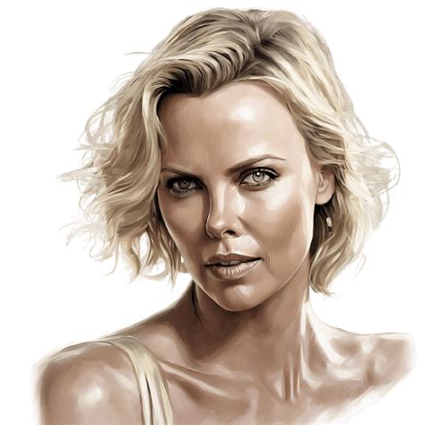 Charlize Theron Portrait Transparent Png Stickpng