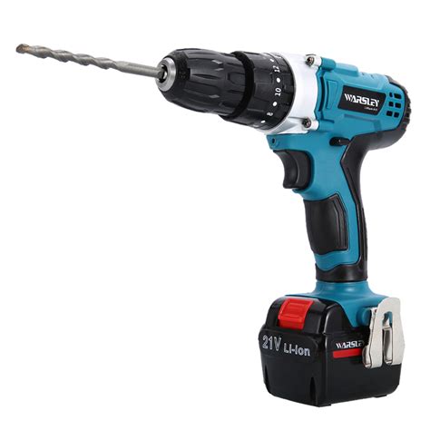 21v Cordless Power Impact Drill Rechargeable 2 Speed Electric