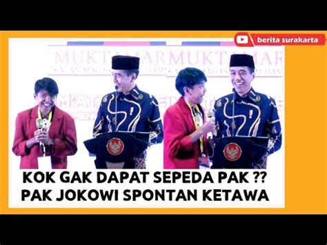 Bingung Lgs Disuruh Turun Gk Dikasih Sepeda Jokowi Yg Pertama Dlm