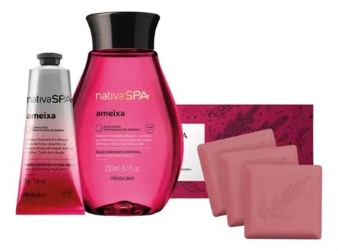 Kit Presente O Boticário Nativa Spa Ameixa Banho E Mãos MercadoLivre