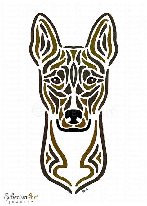 Basenji brindle Print - Etsy Canada | Dog tattoos, Puppy art, Dog print