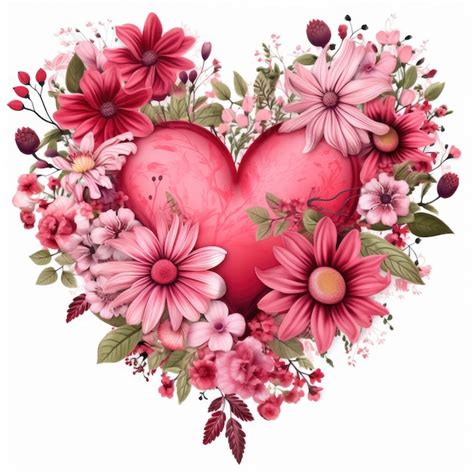 Premium Photo | Captivating Valentine's Day Hearts and Flowers Clipart ...