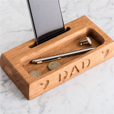 Personalised Wooden Desk Phone Holder In 2021 Wooden Phone Holder