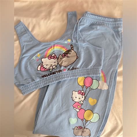 Hello Kitty Intimates And Sleepwear Nwt Hello Kitty X Pusheen Matching Set Poshmark