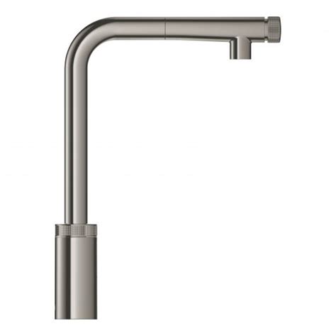 Grohe Minta Kitchen Mixer Tap Pull Out Spout Swivelling Hard Graphite