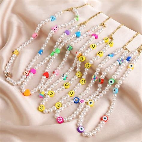 Korean Trendy Simulated Pearl Choker Necklace For Women Bohemian