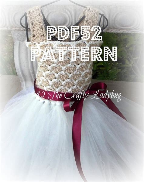 Crochet and Tulle Tutu Dress III Pattern PDF52 Digital - Etsy