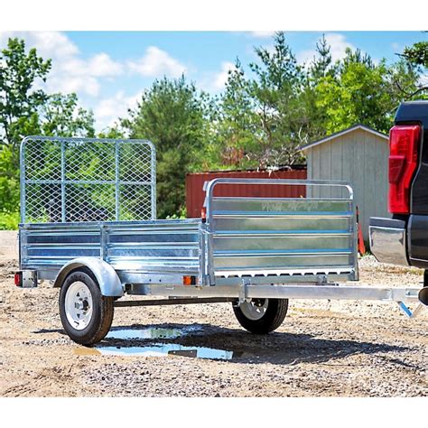 Dk2 5 Ft X 7 Ft Steel Utility Trailer With Ramp Gate In The Utility Trailers Department At