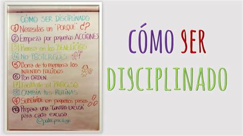 10 Cómo ser disciplinado Patri Psicóloga