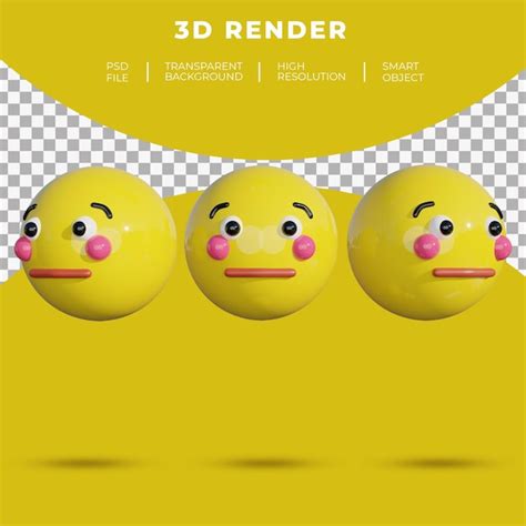 3d Emoji Redes Sociales Cara Alegre Sonrisa Renderizado Archivo PSD