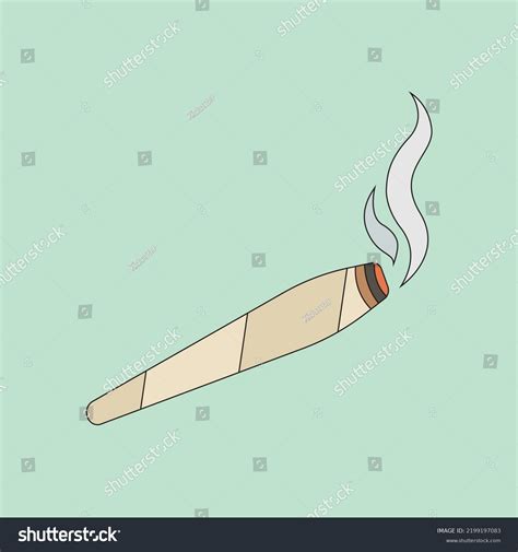 Smoking Blunt Vector Art Illustration Clipart Stock Vector (Royalty ...