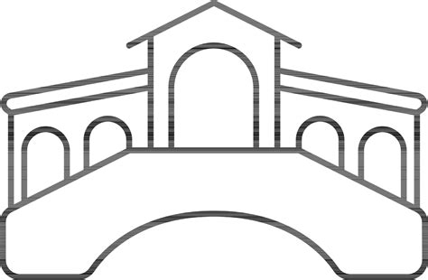 Rialto Bridge Icon In Line Art. 24463325 Vector Art at Vecteezy