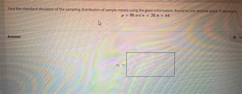Solved Find the standard deviation of the sampling | Chegg.com 