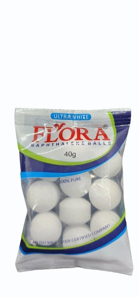 Round White Flora Naphthalene Balls For Cupboard Packaging Size 100g